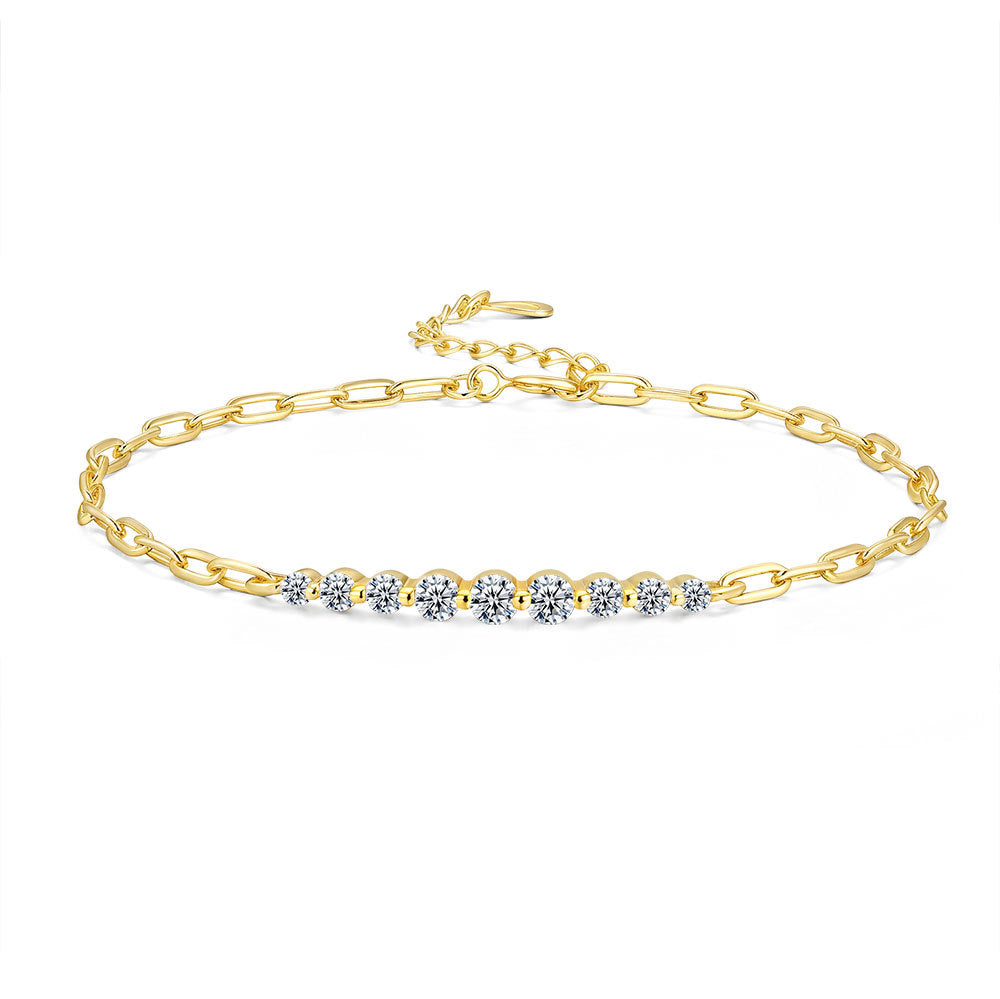 Aveline | 14K Gold Plated S925 Silver Moissanite Bracelet
